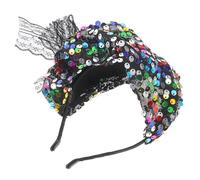 Serrage-tête Fascinateur à Sequins pour Femmes, Chapeau Léger en Tissu