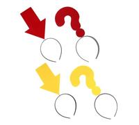 Serrage-tête Flèche et Point D’interrogation 4pcs en Plastique Jaune