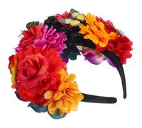Serrage Tête Fleurs Halloween Couronne Fleur Déguisement en Tissu