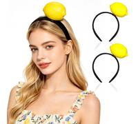 Serrage-tête Fruit 3d Fantaisie 2 Pièces, Jaune, Mignon | Fêtes et Mariages, Confortable à Porter, Polyester et Plastique, Aspect Réaliste, Lot de Deux