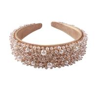 Serrage-tête Large en Alliage Perles, Style Chic et Élégant | Bandeau de Cheveux Raffiné, Éclat Discret, pour Coiffures Relevées, Demoiselles D’honneur, Voyages