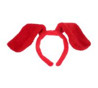 Serrage-tête Oreilles de Chien Rouge, Décoration Cheveux Confortable | Tissu Peluche Polyester, Style Créatif Chic Délicat, pour Femmes et Filles, Fêtes et Costumes