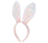 Serrage-tête Oreilles de Lapin Pailleté Rose pour Cosplay et Photo | Bandeau à Sequins, Accessoire Cheveux Pratique et Décoratif, Convient pour Fête de Célibataire et Jeu
