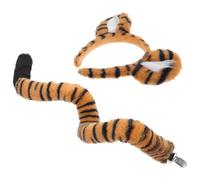 Serrage-tête Tigre 2 Pièces Réaliste et Duveteux Célébration Halloween | Queue en Peluche, Pièce Réutilisable et Réglable, pour Cosplay Scolaire, Adultes, Look de Groupe