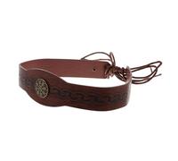 Serrage-tête Viking Rétro Arc, Pu Marron, Style Vintage Unique | Coiffe Médiévale, pour Fêtes Renaissance et Cosplay, Confort Ajusté, Résistance à Décoloration
