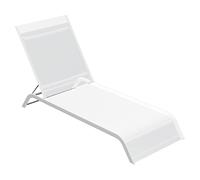 SERRALUNGA set de 2 bains de soleil LAZY (Blanc - Aluminium verni / Batyline®)
