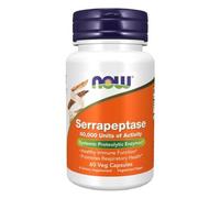 Serrapeptase 60 000 UNITÉS 60 Gélules Végétales Par Now Foods