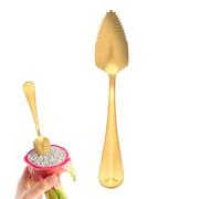 Serrated Grapefruit Spoon, Fruit Serving Tool, 6.1x1.1 Inches Stainless Steel Spoon with Sharps, Kitchen Scooping Utensil, Eating Accessory with Sturdy Design, Fruit Tool for Breakfast and Salad