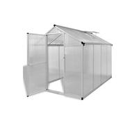 vidaXL Serre 41317 – Aluminium, polycarbonate, 4,6 m², résistante aux UV