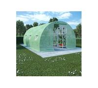 Serre 450x300x200 cm Vert Acier Galvanisé Serre de Jardin Abris Légumes 45535
