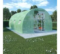 vidaXL Serre de jardin 450×300×200 cm Vert Acier galvanisé pour légumes 45535