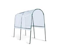 Serre à tomates de jardin 200 x 120 x 170 cm avec bâche transparente + arceaux en acier