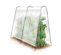 Terre Jardin Serre à Tomates Lot de 2 avec Bâche, Acier et Polypropylène