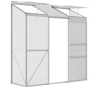 Serre Adossée De Jardin - 2 Lucarnes, 2 Portes Coulissantes - 190 X 70 X 200 Cm - Alu Polycarbonate Transparent