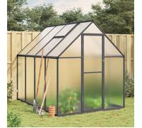 Tuinkas met basisframe 224x169x195 cm aluminium antracietkleur4005836