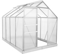 Serre aluminium Zelsius SET,4 mm panneaux, cadre de fondation inclus