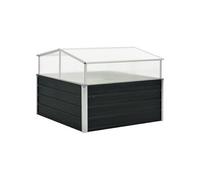Serre Anthracite 100x100x77 cm Acier galvanisé