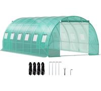 Serre arquée 6,1x3x2,1m- Serre en film plastique avec cadre en acier galvanisé et bâche de couverture en PE- Serre tunnel, étanche et résistante aux UV- Serre à tomates- Idéale pour la culture de légu