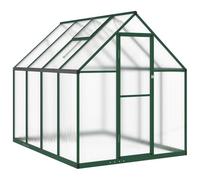 vidaXL Serre 224x169x195 cm aluminium - cadre de base vert