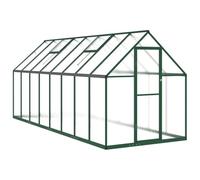 vidaXL Serre avec cadre de base vert 445x169x195 cm aluminium