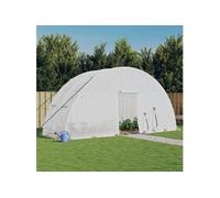 Serre avec cadre en acier blanc 12 m² 6x2x2,85 m, polytunnel, serre à cadre froid, serre pour tomate, serre de 364091
