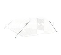 Serre avec cadre en acier blanc 32 m² 8x4x2 m