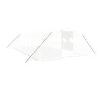 vidaXL Serre avec cadre en acier blanc 32 m² 8×4×2 m