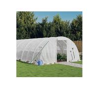 Vidaxl Serre Avec Cadre En Acier Blanc 40 M² 10x4x2 M