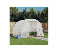 Serre avec cadre en acier blanc 6 m² 3x2x2 m 364079