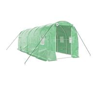 Serre avec cadre en acier vert 12 m² 6x2x2 m