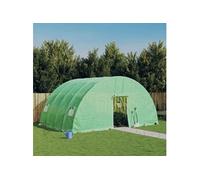 Serre avec cadre en acier vert 24 m² 6x4x2,85 m, polytunnel, serre à cadre froid, serre pour tomate, serre de jardin, 3188105