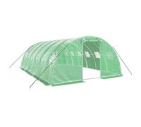 Serre avec cadre en acier vert 24 m² 6x4x2 m