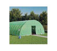 Serre avec cadre en acier vert 36 m² 6x6x2,85 m, polytunnel, serre à cadre froid, serre pour tomate, serre de jardin, 3188106