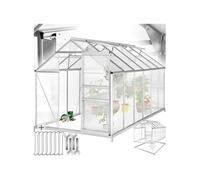 Serre avec fondation 11,13 m³ blanc transparent