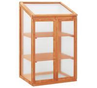 Serre avec Panneaux PC et Couvercle Pliant 60x45x100 cm Bois de Sapin