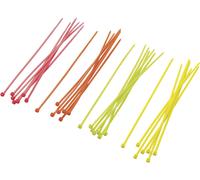 TRU Components 1570922 ST150M Assortiment de serre-câbles Vert fluo, orange fluo, jaune fluo, ne 150 mm 2,50 mm