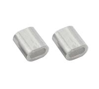 Serre Cable Acier 0.5mm 0.8mm 1mm 1.2mm 1.5mm 2mm 2.5mm 3mm 4mm ovale un trou pince à câble en acier pinces à sertir AL manchon en aluminium virole Serre Cable Inox ( Taille : 40Pieces 4mm )