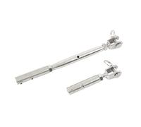 Serre Cable Acier 1 pièces 1.5/2/3/4/5/6/8mm Fil Acier Inoxydable 304 câble Garde-Corps Corde Fourche mâchoire tendeur Boucle Terminal raccord Serre Cable INOX(4mm)