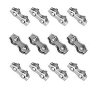 Serre Cable Acier M4, JANDH 12 Pièces Pinces Duplex Clips, Pinces à Câble en Acier Inoxydable Argent, Duplex Pince de Câble Métallique, pour la Fixation de Câbles Métalliques et de Câbles de 4 mm