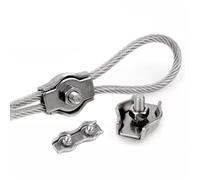 Serre Cable Acier Pinces à câbles étanches en acier inoxydable, 1 5 pièces, pinces simples/doubles, verrouillage de mandrin M2-M6, fixation matériel fil câble(M3-Single Clip-5pcs)
