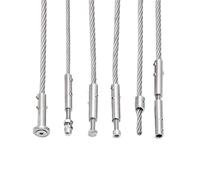 Serre Cable Acier Tendeur de câble métallique en acier inoxydable 304, fil balustrade, récepteur, extrémité Terminal, pince croisée(TYPE D 5MM)