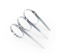 Serre Cable,Attache Cable 100 pcs Câble en Acier Inoxydable Largeur 4.6mm Heavy Duty Heavy Feight Self Verrouillage Métal Empeping(4.6mm x 250mm)