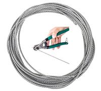 Serre-câble, Câble Acier INOX 3mm Garde-Corps escalier DIY Argent(35M/114.8ft)