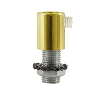 Serre-câble cylindrique en métal avec tige, écrou et rondelle - Laiton