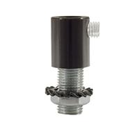 Serre-câble cylindrique en métal avec tige, écrou et rondelle - Perle noire
