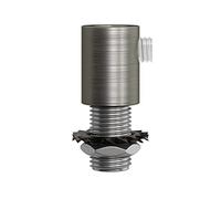 Serre-câble cylindrique en métal avec tige, écrou et rondelle - Titane satiné