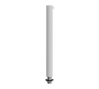 Serre-câble cylindrique en métal long 15 cm avec tige, écrou et rondelle - Blanc