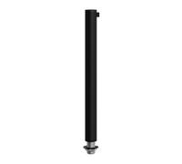 Serre-câble cylindrique en métal long 15 cm avec tige, écrou et rondelle - Noir