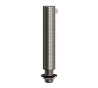 Serre-câble cylindrique en métal long 7 cm avec tige, écrou et rondelle - Titane satiné