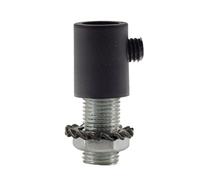 Serre-câble cylindrique en plastique avec tige, écrou et rondelle - Noir